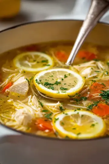 Best Chicken Noodle Soup with Lemon