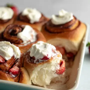Sourdough Strawberries and Cream Rolls