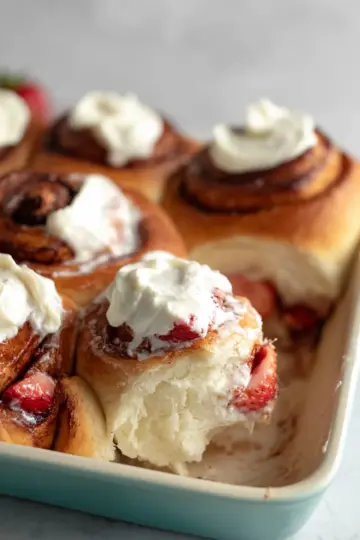 Sourdough Strawberries and Cream Rolls