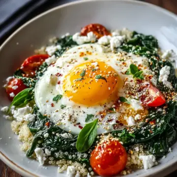 Breakfast Bowl with Egg, Spinach & Feta