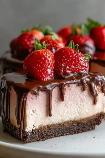 Irresistible Chocolate Covered Strawberry Cheesecake Recipe