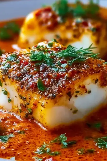 Delicious Cod in Roasted Red Pepper Sauce in Just 30 Minutes