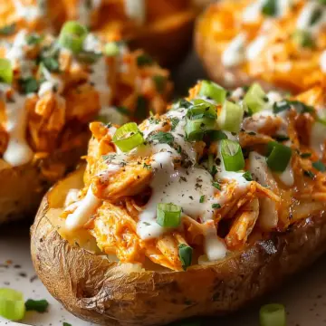 Irresistible Creamy Buffalo Chicken Stuffed Potatoes to Love