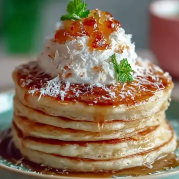 Indulgent Sweet Coconut Cream Pancakes for a Tropical Twist
