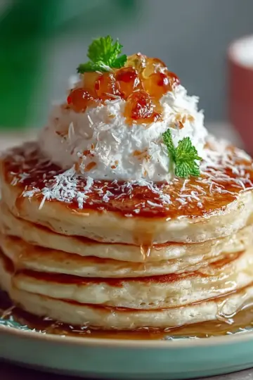 Indulgent Sweet Coconut Cream Pancakes for a Tropical Twist