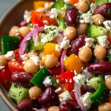 Vibrant Mediterranean Bean Salad With Feta for Flavor Lovers