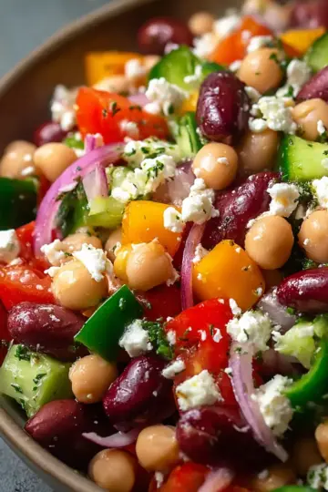 Vibrant Mediterranean Bean Salad With Feta for Flavor Lovers